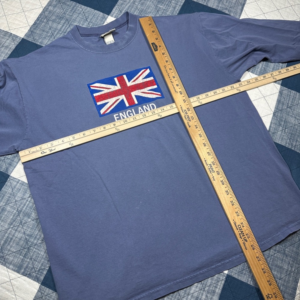 Vintage Oarsman 913 England Union Jack Long Sleeve T-Shirt Blue Large - Picture 4 of 7